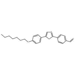 4-(5-(4-(Heptyloxy)phenyl)thiazol-2-yl)benzaldehyde结构式