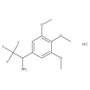 2,2,2-Trifluoro-1-(3,4,5-trimethoxyphenyl)ethan-1-amine hydrochloride结构式