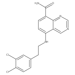 5-[[2-(3,4-Dichlorophenyl)ethyl]amino]-8-quinazolinecarboxamide结构式