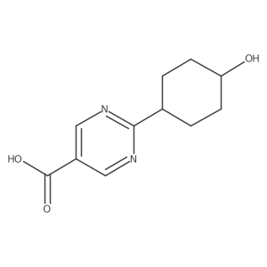2-(4-Hydroxycyclohexyl)pyrimidine-5-carboxylic acid结构式