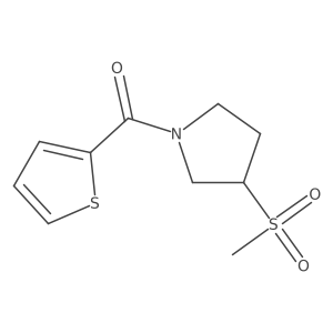 (3-(Methylsulfonyl)pyrrolidin-1-yl)(thiophen-2-yl)methanone结构式
