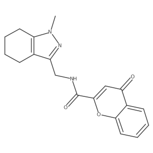 N-((1-methyl-4,5,6,7-tetrahydro-1H-indazol-3-yl)methyl)-4-oxo-4H-chromene-2-carboxamide结构式