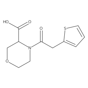 4-(2-(Thiophen-2-yl)acetyl)morpholine-3-carboxylic acid Structure