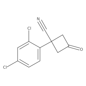 1-(2,4-Dichlorophenyl)-3-oxocyclobutane-1-carbonitrile结构式