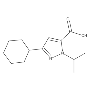 3-Cyclohexyl-1-(propan-2-yl)-1H-pyrazole-5-carboxylic acid结构式