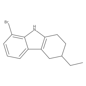 8-bromo-3-ethyl-2,3,4,9-tetrahydro-1H-carbazole结构式