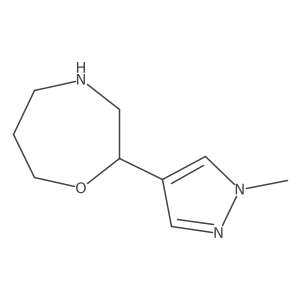 2-(1-Methyl-1H-pyrazol-4-yl)-1,4-oxazepane结构式