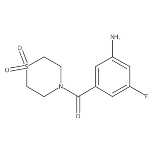(3-Amino-5-fluorophenyl)(1,1-dioxidothiomorpholino)methanone结构式