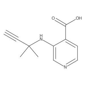 3-[(2-Methylbut-3-yn-2-yl)amino]pyridine-4-carboxylic acid Structure