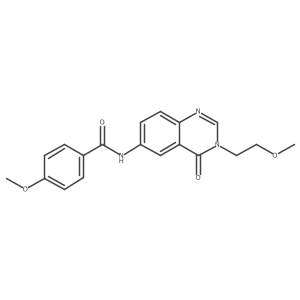 4-methoxy-N-[3-(2-methoxyethyl)-4-oxo-3,4-dihydroquinazolin-6-yl]benzamide Structure