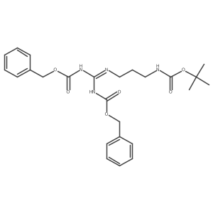 tert-butyl N-[3-[bis(phenylmethoxycarbonylamino)methylideneamino]propyl]carbamate Structure