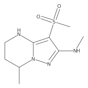 3-methanesulfonyl-N,7-dimethyl-4H,5H,6H,7H-pyrazolo[1,5-a]pyrimidin-2-amine Structure
