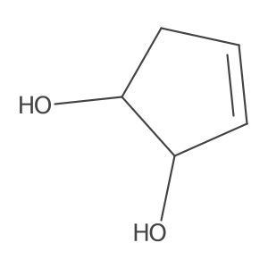 (1R,2S)-cyclopent-3-ene-1,2-diol Structure