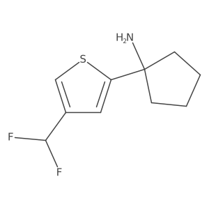 Cyclopentanamine, 1-[4-(difluoromethyl)-2-thienyl]-结构式
