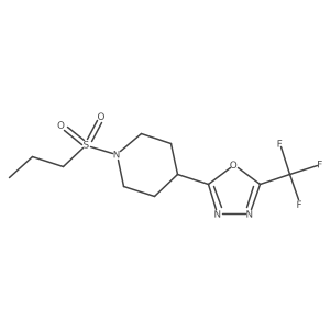2-(1-(Propylsulfonyl)piperidin-4-yl)-5-(trifluoromethyl)-1,3,4-oxadiazole Structure