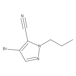 4-Bromo-1-propyl-1H-pyrazole-5-carbonitrile Structure