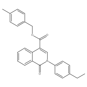 4-Methylbenzyl 2-(4-ethylphenyl)-1-oxo-1,2-dihydroisoquinoline-4-carboxylate Structure