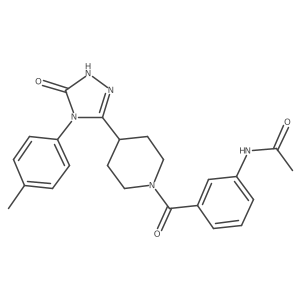 N-[3-({4-[4-(4-methylphenyl)-5-oxo-4,5-dihydro-1H-1,2,4-triazol-3-yl]piperidin-1-yl}carbonyl)phenyl]acetamide Structure
