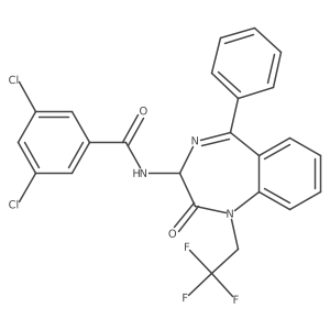 N-[[(3R)-1-(2,2,2-Trifluoroethyl)-2-oxo-5-phenyl-2,3-dihydro-1H-1,4-benzodiazepin]-3-yl]-3,5-dichlorobenzamide Structure