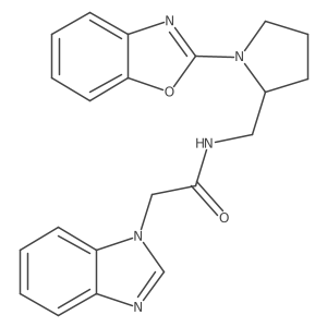 2-(1H-benzo[d]imidazol-1-yl)-N-((1-(benzo[d]oxazol-2-yl)pyrrolidin-2-yl)methyl)acetamide Structure