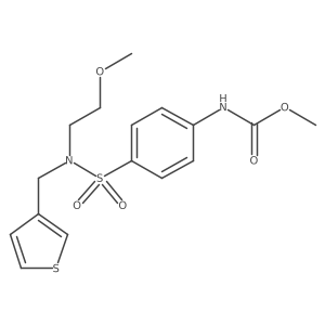 methyl (4-(N-(2-methoxyethyl)-N-(thiophen-3-ylmethyl)sulfamoyl)phenyl)carbamate Structure