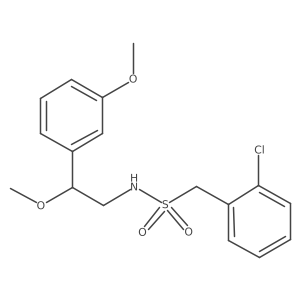 1-(2-chlorophenyl)-N-[2-methoxy-2-(3-methoxyphenyl)ethyl]methanesulfonamide结构式