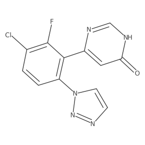6-(3-Chloro-2-fluoro-6-(1H-1,2,3-triazol-1-yl)phenyl)pyrimidin-4-ol结构式