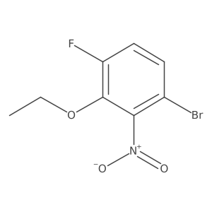 1-Bromo-3-ethoxy-4-fluoro-2-nitrobenzene结构式