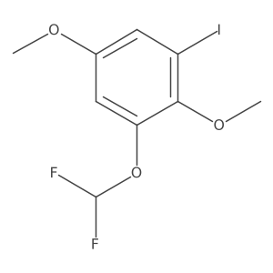 1-Difluoromethoxy-2,5-dimethoxy-3-iodobenzene Structure
