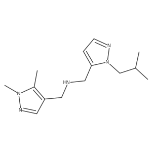 [(1,5-dimethyl-1H-pyrazol-4-yl)methyl]({[1-(2-methylpropyl)-1H-pyrazol-5-yl]methyl})amine Structure