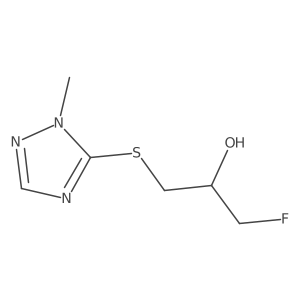 1-fluoro-3-[(1-methyl-1H-1,2,4-triazol-5-yl)sulfanyl]propan-2-ol结构式