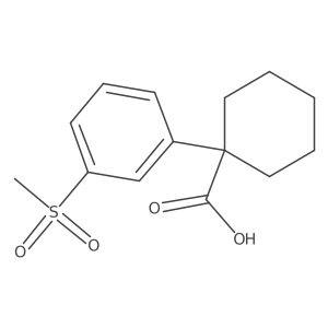 1-(3-Methanesulfonylphenyl)cyclohexane-1-carboxylic acid结构式