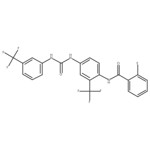 2-fluoro-N-[2-(trifluoromethyl)-4-({[3-(trifluoromethyl)phenyl]carbamoyl}amino)phenyl]benzamide结构式