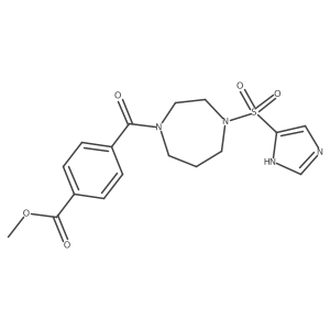 methyl 4-(4-((1H-imidazol-4-yl)sulfonyl)-1,4-diazepane-1-carbonyl)benzoate结构式