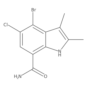 4-bromo-5-chloro-2,3-dimethyl-1H-Indole-7-carboxamide Structure