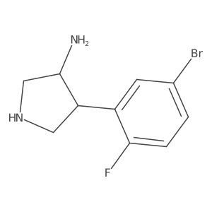 4-(5-Bromo-2-fluorophenyl)pyrrolidin-3-amine结构式