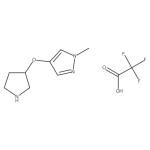 1-Methyl-4-pyrrolidin-3-yloxypyrazole;2,2,2-trifluoroacetic acid结构式