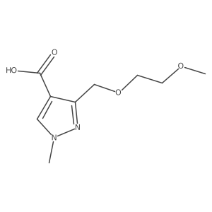3-(2-Methoxyethoxymethyl)-1-methylpyrazole-4-carboxylic acid Structure