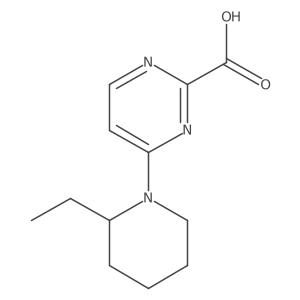 4-(2-Ethylpiperidin-1-yl)pyrimidine-2-carboxylic acid Structure