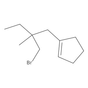 1-[2-(Bromomethyl)-2-methylbutyl]cyclopent-1-ene Structure