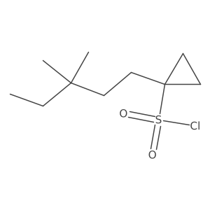 1-(3,3-Dimethylpentyl)cyclopropane-1-sulfonyl chloride结构式