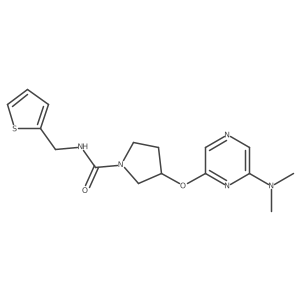 3-((6-(dimethylamino)pyrazin-2-yl)oxy)-N-(thiophen-2-ylmethyl)pyrrolidine-1-carboxamide Structure