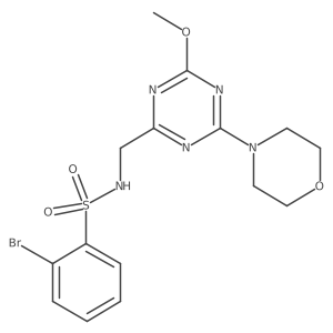 2-bromo-N-((4-methoxy-6-morpholino-1,3,5-triazin-2-yl)methyl)benzenesulfonamide Structure