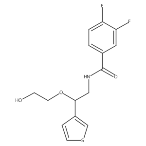 3,4-difluoro-N-(2-(2-hydroxyethoxy)-2-(thiophen-3-yl)ethyl)benzamide Structure