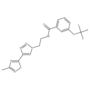 N-(2-(4-(3-methyl-1,2,4-oxadiazol-5-yl)-1H-1,2,3-triazol-1-yl)ethyl)-3-(trifluoromethoxy)benzamide Structure
