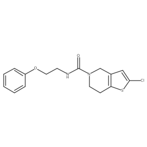 2-chloro-N-(2-phenoxyethyl)-6,7-dihydrothieno[3,2-c]pyridine-5(4H)-carboxamide结构式