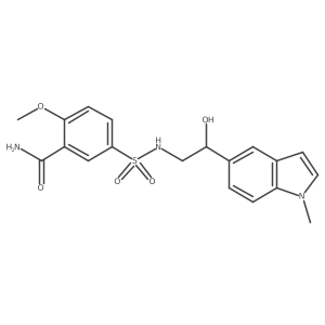 5-(N-(2-hydroxy-2-(1-methyl-1H-indol-5-yl)ethyl)sulfamoyl)-2-methoxybenzamide结构式