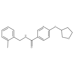 N-(2-fluorobenzyl)-6-((tetrahydrofuran-3-yl)oxy)nicotinamide结构式