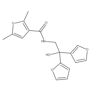 N-[2-(furan-2-yl)-2-(furan-3-yl)-2-hydroxyethyl]-2,5-dimethylfuran-3-carboxamide Structure