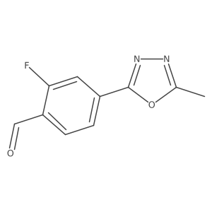 2-Fluoro-4-(5-methyl-1,3,4-oxadiazol-2-yl)benzaldehyde结构式